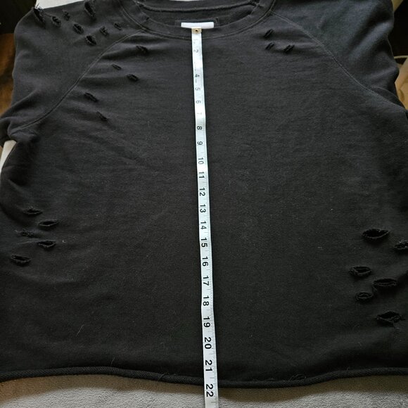 Chelsea DeBoer by Lily & Lottie - Women's Distressed Crew Neck Sweatshirt - Med - Picture 7 of 8